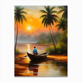 sunset amazing Canvas Print