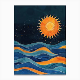Sun Over The Ocean 1 Canvas Print