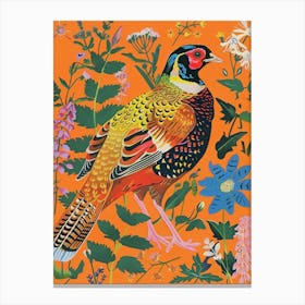 Spring Birds Pheasant 3 Canvas Print