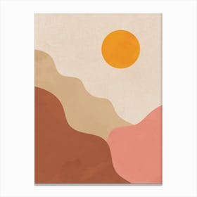 Mountain Simple Geometric Nordic Canvas Print