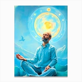 Man in Meditation Canvas Print