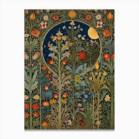 William Morris Moonlight In The Garden 2 Canvas Print