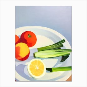 Celery Tablescape vegetable Canvas Print