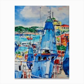 Port Of Bridgetown Barbados Abstract Block harbour Canvas Print