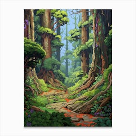 Knysna Forest Pixel Art 2 Canvas Print