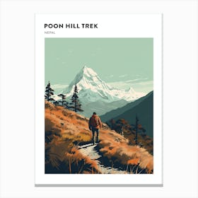 Poon Hill Trek Nepal 2 Hiking Trail Landscape Poster Canvas Print