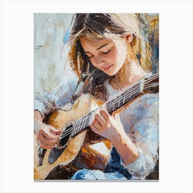 The Girl Plays The Guitar Canvas Print