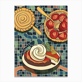 Desserts Art Deco Kitchen Inspired 1 Canvas Print