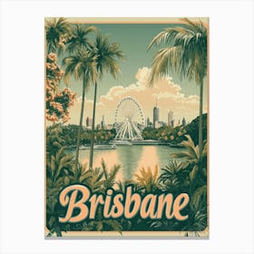 Aihrgdesign A Classic 1960s Travel Poster For Brisbane Showca F037627d 4d0f 4390 9070 678096c2ad03 0 Canvas Print