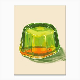 Lime Green Jelly Illustration Canvas Print