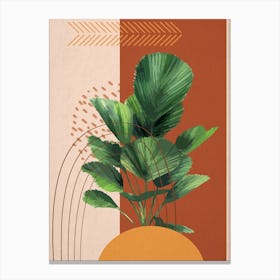 Abstract Shapes Palm Plant Canvas Print