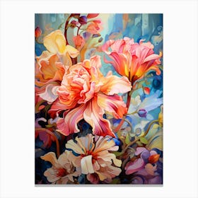 Beautiful Garden Flowers Canvas Print