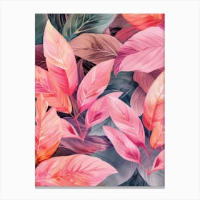 Tropical Leaves Wallpaper 2 Canvas Print