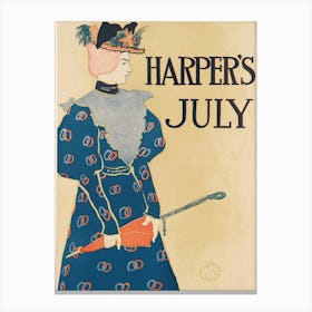 Harper's July, Edward Penfield 1 Canvas Print
