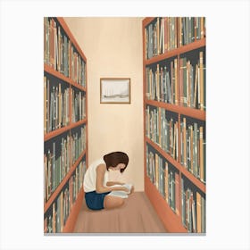 Getting Lost in a Book Canvas Print