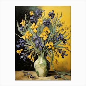 Irises In A Vase art print 2 Canvas Print