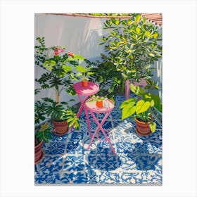 Pink Patio Canvas Print