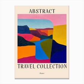Abstract Travel Collection Poster Kosovo 2 Canvas Print