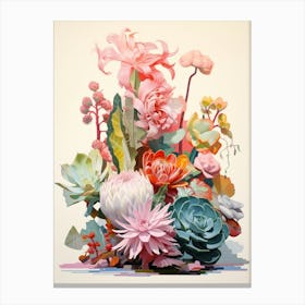 Cactus And Flora 2 Canvas Print