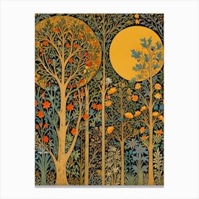 William Morris Moonlight Forest 4 Canvas Print