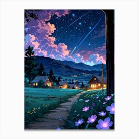 Night Sky Anime aesthetic 26 Canvas Print