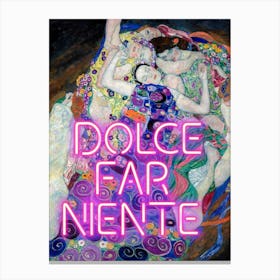 Dolce far niente, vintage altered trendy wall art, famous painting altered Canvas Print