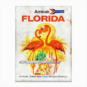 Vintage Travel Poster ― Amtrak Florida Canvas Print