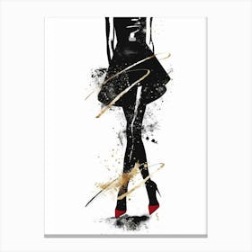 Black And Gold 23 Canvas Print