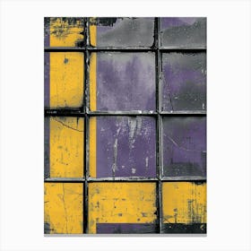 Purple And Yellow Window Canvas Print