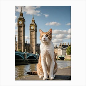 Big Ben Cat’s Global Getaway: Selfies with Famous Sights Canvas Print