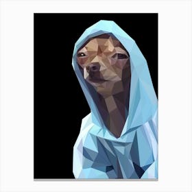 Chihuahua wear hoodie meme Canvas Print