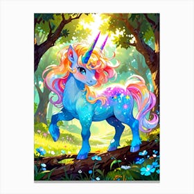 Unicorn In The Forest 21 Canvas Print