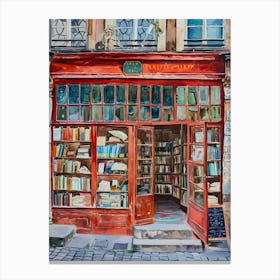 Brussels Book Nook Bookshop 4 Canvas Print