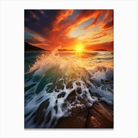 Sunset Over The Sea Canvas Print