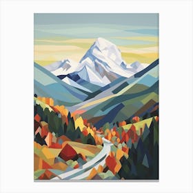 The Alps   Geometric Vector Illustration 2 Canvas Print