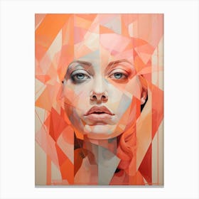 Abstract Geometric Lady Portrait 22 Canvas Print