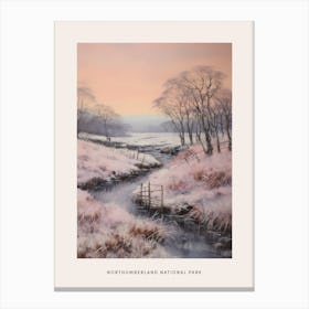 Dreamy Winter National Park Poster  Northumberland National Park United Kingdom 4 Canvas Print