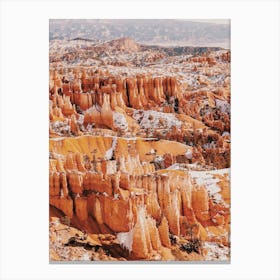 Snowy Desert Rocks Canvas Print