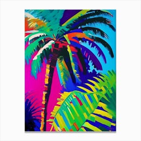 Goa India Palm Colourful Painting Tropical Destination Canvas Print