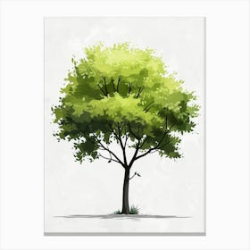 Lime Tree Pixel Illustration 3 Canvas Print