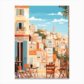 Marseille France 1 Illustration Canvas Print