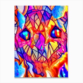 Psycho delic Cat Canvas Print