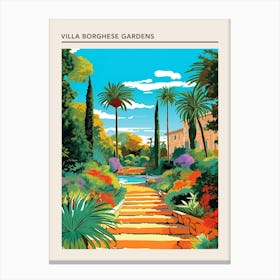 Villa Borghese Gardens Rome 4 Canvas Print
