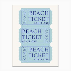 Beach Ticket Canvas Print