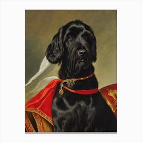 Giant Schnauzer Renaissance Portrait Oil Painting Canvas Print