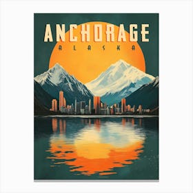 Anchorage, Alaska - Stunning City Views Canvas Print