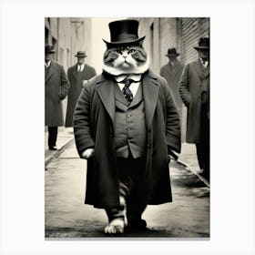 Cat In A Suit 1 Canvas Print