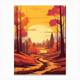 Autumn Forest Landscape 1 Canvas Print