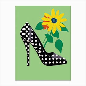 Floral shoes Canvas Print