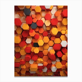 3d Hexagonal Background 2 Canvas Print